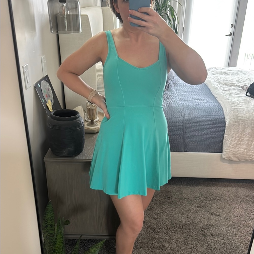 Vibrant Teal Sleeveless Dress